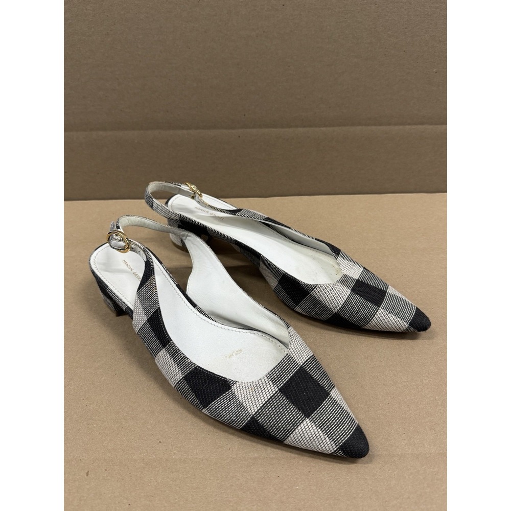 Mansur Gavriel Slingback Heels Black & White size 39